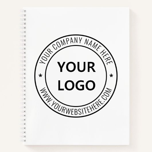 Aangepaste bedrijfs Logo Stamp - Aangepast Notitieboek (Voorkant)