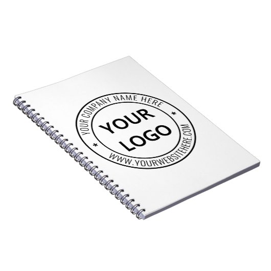 Aangepaste bedrijfs Logo Stamp - Aangepast Notitieboek (Rechterzijde)