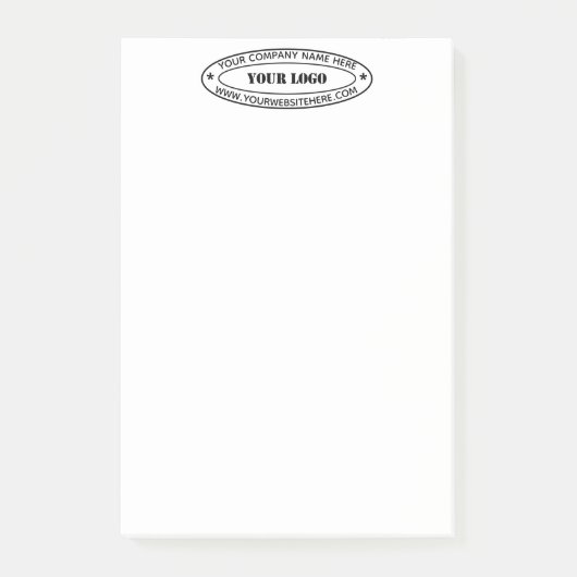 Aangepaste bedrijfs Logo Stamp - Aangepast  Post-it® Notes (Voorkant)