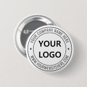 Aangepaste bedrijfs Logo Stamp - Aangepast Ronde Button 5,7 Cm (Voorkant /achterkant)