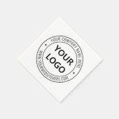 Aangepaste bedrijfs Logo Stamp - Aangepast Servet (Hoek)