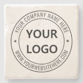 Aangepaste bedrijfs Logo Stamp - Aangepast Stenen Onderzetter (Voorkant)