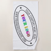 Aangepaste bedrijfs Logo Stamp - Aangepast Strandlaken (Voorkant)