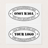 Aangepaste bedrijfs Logo Stamp - Aangepast Visitekaartje (Buitenkant ongevouwen)