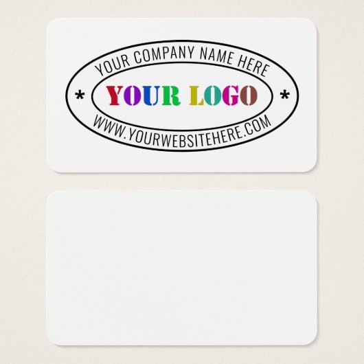 Aangepaste bedrijfs Logo Stamp - Aangepast Visitekaartje (Voorkant /achterkant)