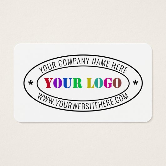 Aangepaste bedrijfs Logo Stamp - Aangepast Visitekaartje (Voorkant)