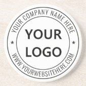 Aangepaste bedrijfs Logo Stamp - Aangepast Zandsteen Onderzetter (Voorkant)