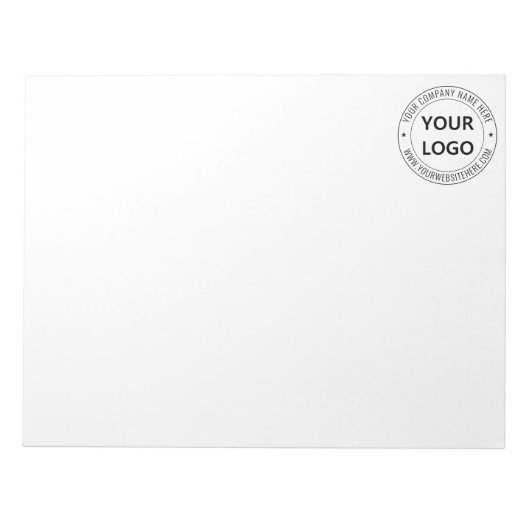 Aangepaste bedrijfs-Logo Stempel op maat - Notitieblok (Voorkant)