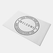 Aangepaste bedrijfs Logo Stempel - Welkom - Deurmat (Schuin)