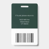 Aangepaste Bedrijfs Professioneel Personeel Foto I Badge (Achterkant)