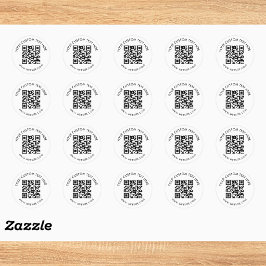 Aangepaste bedrijfs QR-code verpakking Ronde Sticker