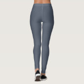 Aangepaste bedrijfs-tagline wit script grijs leggings (Achterkant)
