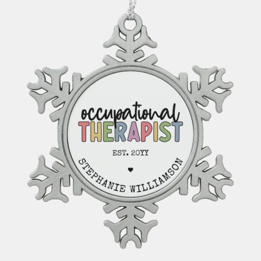 Aangepaste bedrijfs-therapeutische breedte voor ca tin sneeuwvlok ornament (Voorkant)