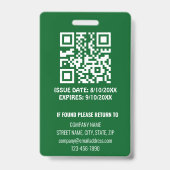Aangepaste bedrijfs-werk nemer ID-foto Badge (Achterkant)