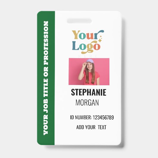 Aangepaste bedrijfs-werk nemer ID-foto Badge (Voorzijde)