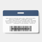 Aangepaste bedrijfs werknemer Fotonaam Logo Badge (Achterkant)