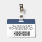 Aangepaste bedrijfs werknemer Fotonaam Logo Badge (Achterkant met clip)