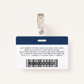 Aangepaste bedrijfs werknemer Fotonaam Logo Badge (Achterkant met clip)