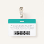 Aangepaste bedrijfs werknemer Fotonaam Logo Badge (Achterkant met clip)