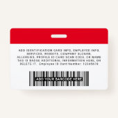 Aangepaste bedrijfs werknemer Fotonaam Logo Badge (Achterkant)