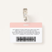 Aangepaste bedrijfs werknemer Fotonaam Logo Badge (Achterkant met clip)