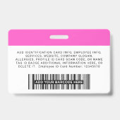 Aangepaste bedrijfs werknemer Fotonaam Logo Badge (Achterkant)