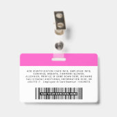 Aangepaste bedrijfs werknemer Fotonaam Logo Badge (Achterkant met clip)