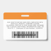 Aangepaste bedrijfs werknemer Fotonaam Logo Badge (Achterkant)