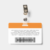 Aangepaste bedrijfs werknemer Fotonaam Logo Badge (Achterkant met clip)