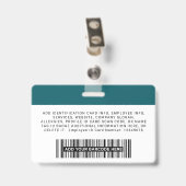 Aangepaste bedrijfs werknemer Fotonaam Logo Badge (Achterkant met clip)