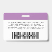 Aangepaste bedrijfs werknemer Fotonaam Logo Badge (Achterkant)