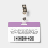 Aangepaste bedrijfs werknemer Fotonaam Logo Badge (Achterkant met clip)
