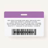 Aangepaste bedrijfs werknemer Fotonaam Logo Badge (Achterkant)