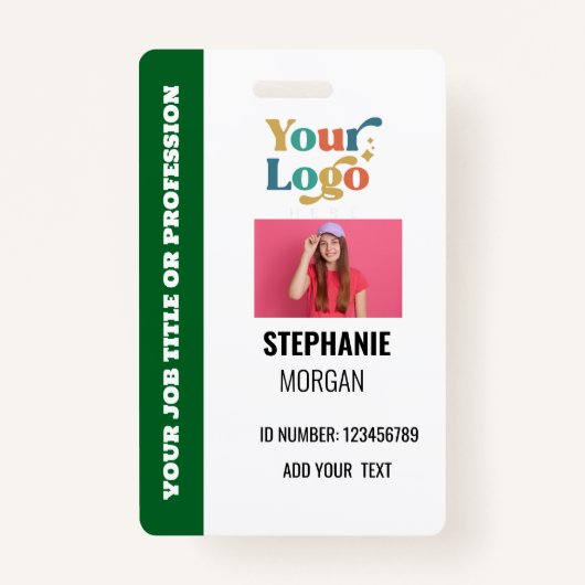 Aangepaste bedrijfs-werknemer-ID Foto Badge (Voorkant)