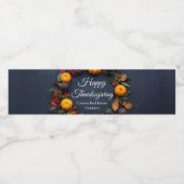 Aangepaste bedrijfsadvertenties voor Thanksgiving Waterfles Etiket (Enkel label)