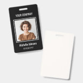 Aangepaste bedrijfsbasis eenvoudige naam werknemer badge (Voor- en achterkant)