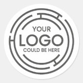 Aangepaste bedrijfsbedrijf Logo Branded Startup Ronde Sticker (Voorkant)