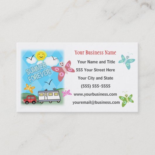 Aangepaste bedrijfscampagnes / RV-verkoop Visitekaartje (Voorkant)
