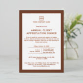 Aangepaste bedrijfsfeestelijke bijeenkomst folie uitnodiging (Staand Voorkant)