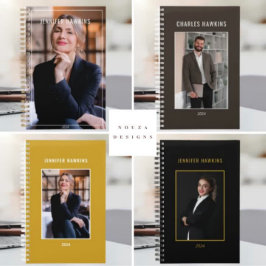 Aangepaste Bedrijfsfoto Geometrisch Zwart & Grijs Planner