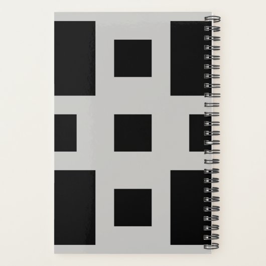 Aangepaste Bedrijfsfoto Geometrisch Zwart & Grijs Planner (Achterkant)