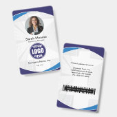 Aangepaste bedrijfsfoto logo barcode beveiligings- badge (Voor- en achterkant)
