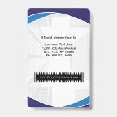 Aangepaste bedrijfsfoto logo barcode beveiligings- badge (Achterkant)