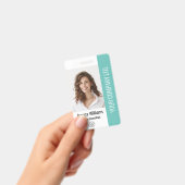 Aangepaste Bedrijfsfoto Teal ID voor grote bedrijv Badge (Handheld)