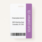 Aangepaste bedrijfsfoto voor grote medewerkers Paa Badge (Achterkant)