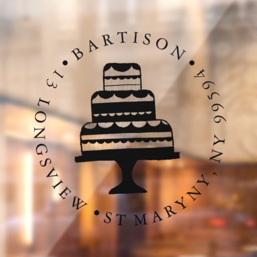 Aangepaste BEDRIJFSgebak voor LOGO-bakkerij Raamsticker (Vel 2)