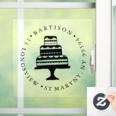 Aangepaste BEDRIJFSgebak voor LOGO-bakkerij Raamsticker (Huis)
