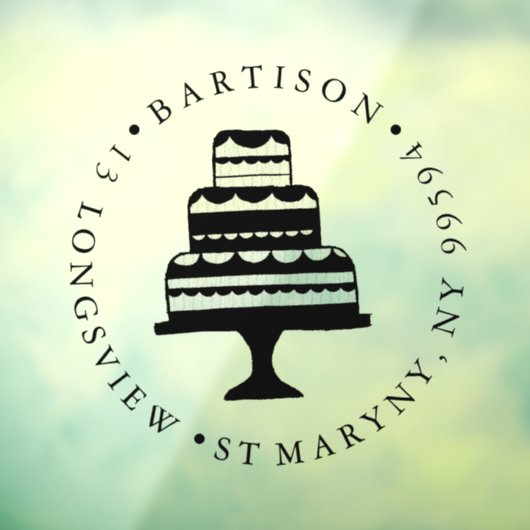 Aangepaste BEDRIJFSgebak voor LOGO-bakkerij Raamsticker (Vel 3)