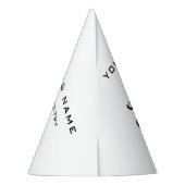 Aangepaste Bedrijfsinfo Tekst Bedrijfspapier Party Feesthoedjes (Achterkant)