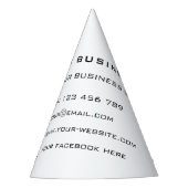 Aangepaste Bedrijfsinfo Tekst Bedrijfspapier Party Feesthoedjes (Voorkant)